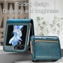 Lade das Bild in den Galerie-Viewer, Casekis Folding Multi-card Leather Case for Galaxy Z Flip 6 5G