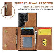 Lade das Bild in den Galerie-Viewer, Casekis RFID Magnetic Detachable Leather Wallet Phone Case Brown