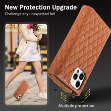 Lade das Bild in den Galerie-Viewer, Casekis 7-Slot Foldable Crossbody Wallet Phone Case Brown