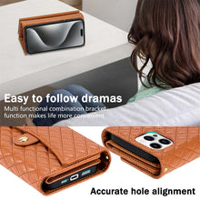 Lade das Bild in den Galerie-Viewer, Casekis 7-Slot Foldable Crossbody Wallet Phone Case Brown