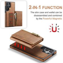 Lade das Bild in den Galerie-Viewer, Casekis RFID Magnetic Detachable Leather Wallet Phone Case Brown