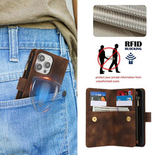 Lade das Bild in den Galerie-Viewer, Casekis Crossbody 9 Card Holder Phone Case Brown