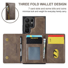Lade das Bild in den Galerie-Viewer, Casekis RFID Magnetic Detachable Leather Wallet Phone Case Coffee