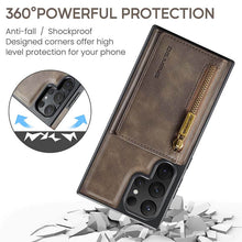 Lade das Bild in den Galerie-Viewer, Casekis RFID Magnetic Detachable Leather Wallet Phone Case Coffee
