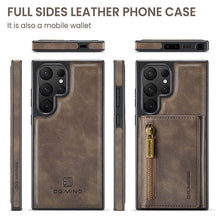 Lade das Bild in den Galerie-Viewer, Casekis RFID Magnetic Detachable Leather Wallet Phone Case Coffee