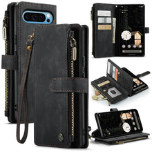 Lade das Bild in den Galerie-Viewer, Casekis Leather Zipper Phone Case Black