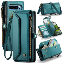 Lade das Bild in den Galerie-Viewer, Casekis Cardholer Zipper Wallet Crossbody Phone Case Green
