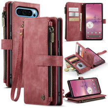 Lade das Bild in den Galerie-Viewer, Casekis Leather Zipper Phone Case Red