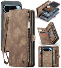 Load image into Gallery viewer, Casekis Wrist Strap Zipper Wallet Phone Case Brown