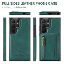 Load image into Gallery viewer, Casekis RFID Magnetic Detachable Leather Wallet Phone Case Green