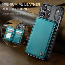 Load image into Gallery viewer, Casekis RFID Cardholder Wallet Phone Case Green