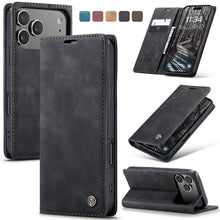 Lade das Bild in den Galerie-Viewer, Casekis Retro Wallet Case Black