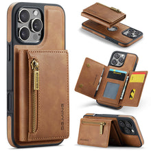 Lade das Bild in den Galerie-Viewer, Casekis RFID Magnetic Detachable Leather Wallet Phone Case Brown
