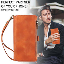 Lade das Bild in den Galerie-Viewer, Casekis Zipper RFID Wallet Phone Case Brown