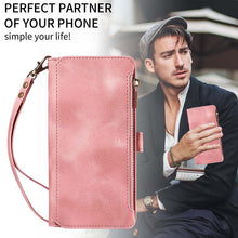 Lade das Bild in den Galerie-Viewer, Casekis Zipper RFID Wallet Phone Case Pink