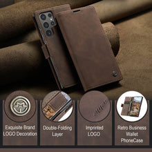 Load image into Gallery viewer, Casekis Retro Wallet Case For Galaxy S24 Ultra 5G
