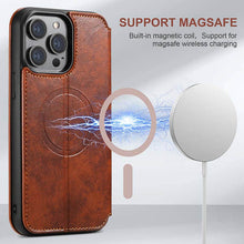 Lade das Bild in den Galerie-Viewer, Casekis Leather Wallet MagSafe Phone Case Khaki