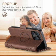 Lade das Bild in den Galerie-Viewer, Casekis Leather Wallet Phone Case compatible with MagSafe Brown