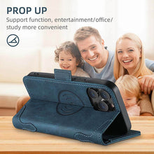 Lade das Bild in den Galerie-Viewer, Casekis Leather Wallet Phone Case compatible with MagSafe Blue