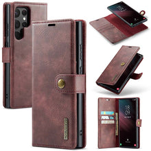 Lade das Bild in den Galerie-Viewer, Casekis Detachable Leather Wallet Phone Case Red
