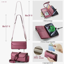 Lade das Bild in den Galerie-Viewer, Casekis Cardholer Zipper Wallet Crossbody Phone Case Red