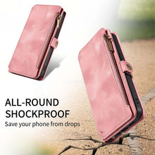 Lade das Bild in den Galerie-Viewer, Casekis Zipper RFID Wallet Phone Case Pink