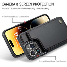 Lade das Bild in den Galerie-Viewer, Casekis RFID Cardholder Wallet Phone Case Black