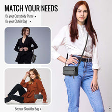 Load image into Gallery viewer, Casekis Cardholer Zipper Wallet Crossbody Phone Case Black