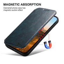 Load image into Gallery viewer, Casekis Leather Wallet MagSafe Phone Case Blue