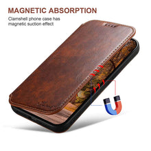 Lade das Bild in den Galerie-Viewer, Casekis Leather Wallet MagSafe Phone Case Khaki