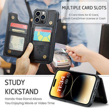 Lade das Bild in den Galerie-Viewer, Casekis RFID Cardholder Wallet Phone Case Black