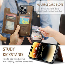 Lade das Bild in den Galerie-Viewer, Casekis RFID Cardholder Wallet Phone Case Brown