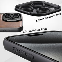 Lade das Bild in den Galerie-Viewer, Casekis Magnetic Charging Rotating Stand Leather Phone Case Brown