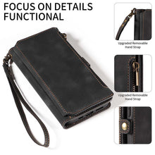 Load image into Gallery viewer, Casekis Zipper RFID Wallet Phone Case Black