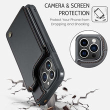 Lade das Bild in den Galerie-Viewer, Casekis RFID Cardholder Wallet Phone Case Black