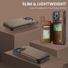 Lade das Bild in den Galerie-Viewer, Casekis RFID Cardholder Wallet Phone Case Brown