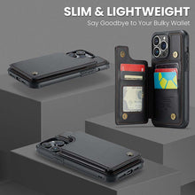 Lade das Bild in den Galerie-Viewer, Casekis RFID Cardholder Wallet Phone Case Black