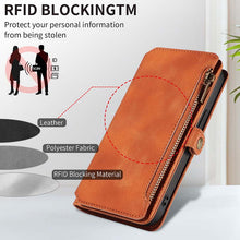 Lade das Bild in den Galerie-Viewer, Casekis Zipper RFID Wallet Phone Case Brown