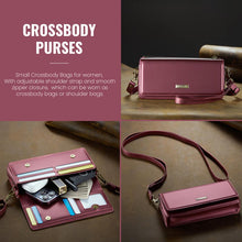 Lade das Bild in den Galerie-Viewer, Casekis Multifunctional Leather Crossbody Phone Bag Red