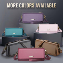 Lade das Bild in den Galerie-Viewer, Casekis Multifunctional Leather Crossbody Phone Bag Black