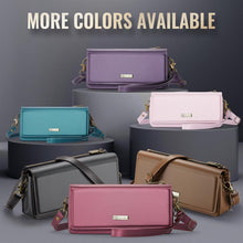 Lade das Bild in den Galerie-Viewer, Casekis Multifunctional Leather Crossbody Phone Bag Purple