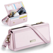 Lade das Bild in den Galerie-Viewer, Casekis Multifunctional Leather Crossbody Phone Bag Pink
