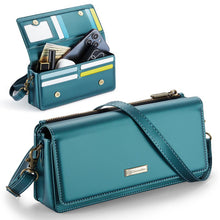 Lade das Bild in den Galerie-Viewer, Casekis Multifunctional Leather Crossbody Phone Bag Green