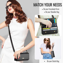 Lade das Bild in den Galerie-Viewer, Casekis Multifunctional Leather Crossbody Phone Bag Black