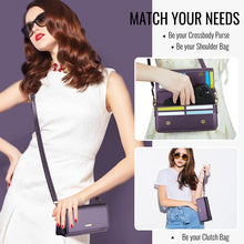 Lade das Bild in den Galerie-Viewer, Casekis Multifunctional Leather Crossbody Phone Bag Purple