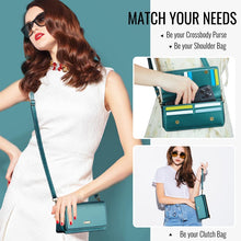 Lade das Bild in den Galerie-Viewer, Casekis Multifunctional Leather Crossbody Phone Bag Green