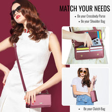 Lade das Bild in den Galerie-Viewer, Casekis Multifunctional Leather Crossbody Phone Bag Red