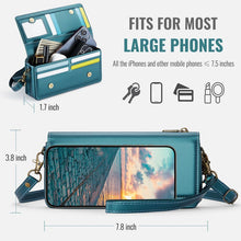 Lade das Bild in den Galerie-Viewer, Casekis Multifunctional Leather Crossbody Phone Bag Green