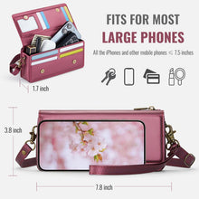 Lade das Bild in den Galerie-Viewer, Casekis Multifunctional Leather Crossbody Phone Bag Red