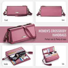 Lade das Bild in den Galerie-Viewer, Casekis Multifunctional Leather Crossbody Phone Bag Red